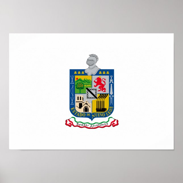 Póster Bandera de Nuevo León (Frente)