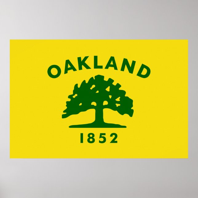 Póster Bandera de Oakland (California) (Frente)