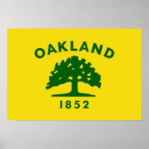 Póster Bandera de Oakland, California