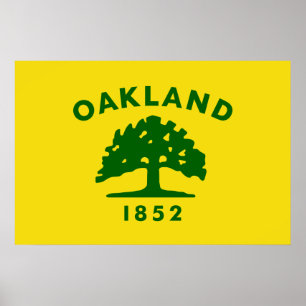 Póster Bandera de Oakland, California, Estados Unidos