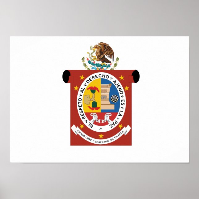 Póster Bandera de Oaxaca (Frente)