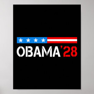 Póster Bandera de Obama retro vintage patriótica política