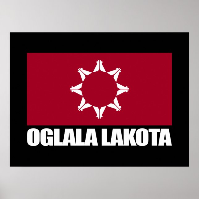 Póster Bandera de Oglala Lakota (Frente)