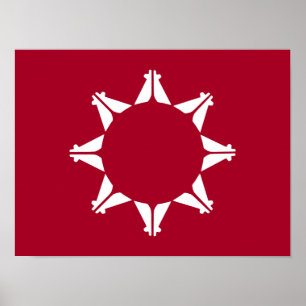 Póster Bandera de Oglala Lakota Sioux