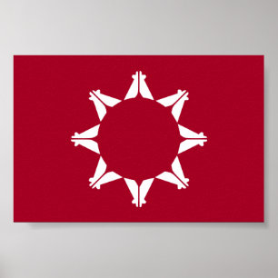 Póster Bandera de Oglala Lakota Sioux