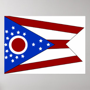 Póster Bandera de Ohio