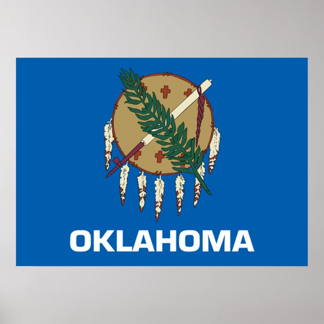 Póster Bandera de Oklahoma (Frente)