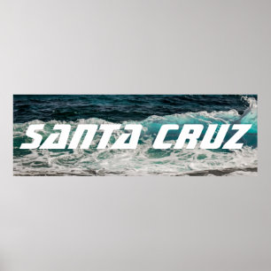 Póster Bandera de ola de Santa Cruz