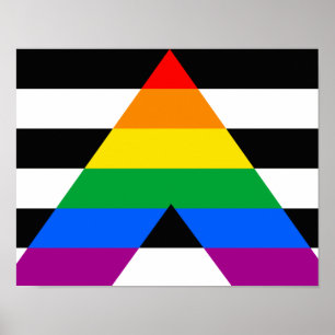 Póster Bandera de orgullo aliado