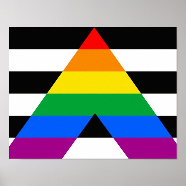 Póster Bandera de orgullo aliado (Frente)