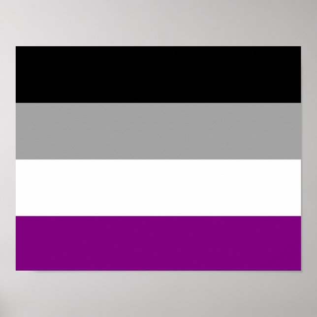 Póster Bandera de Orgullo Asexual (Frente)