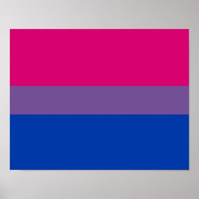 Póster Bandera de orgullo bisexual (Frente)