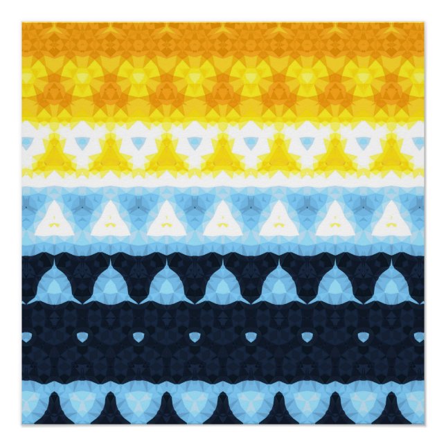 Póster Bandera de orgullo Boho Groovy Geométrico Abstract (Anverso)