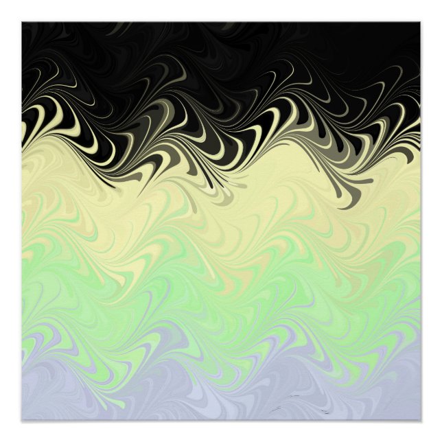 Póster Bandera de orgullo Cassgender abstracta marmoleada (Anverso)