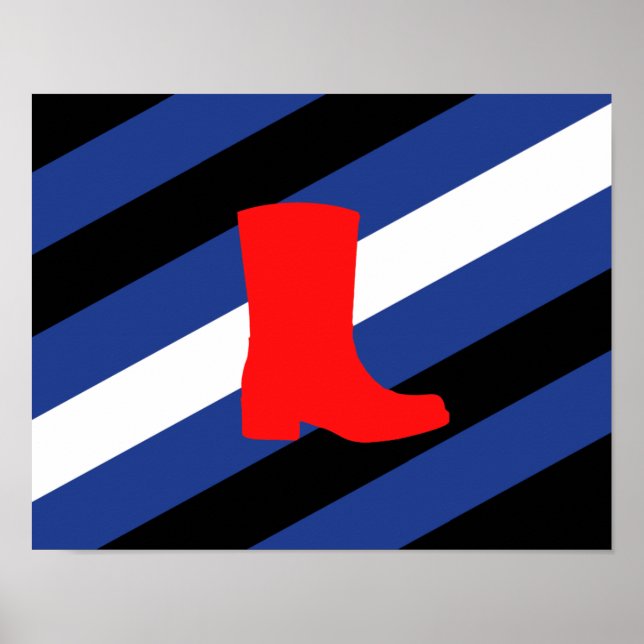 Póster Bandera de Orgullo de Bota (Frente)