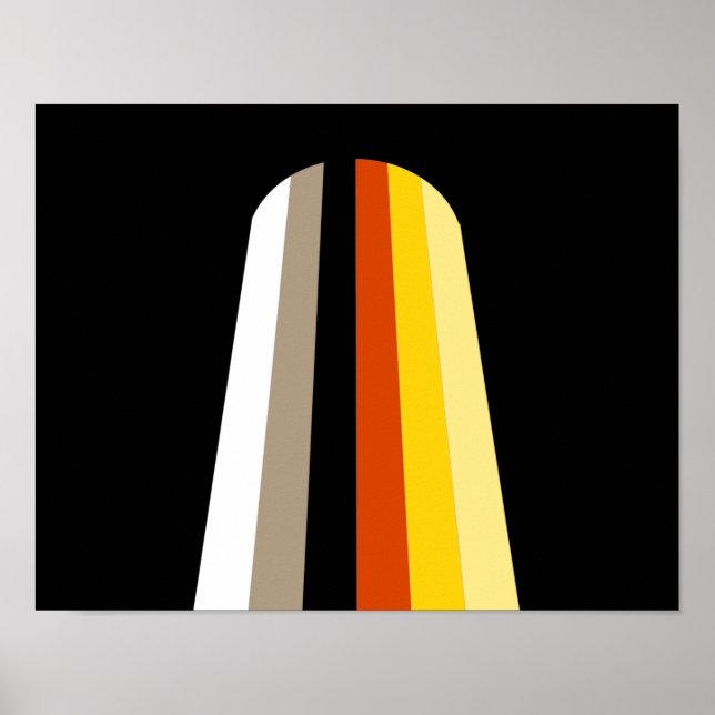 Póster Bandera de Orgullo de Cabello Largo (Frente)