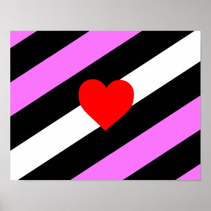 Póster Bandera de Orgullo de Chica de Cuero