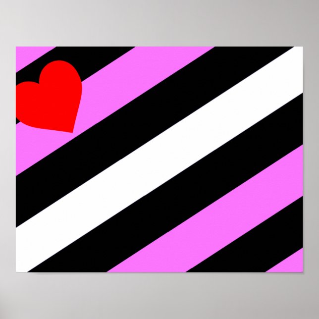 Póster Bandera de Orgullo de Chica de Cuero (Frente)