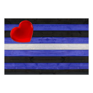 Póster bandera de orgullo de cuero SlipperyJoe's negro az