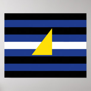 Póster Bandera de Orgullo de Deportes Acuáticos