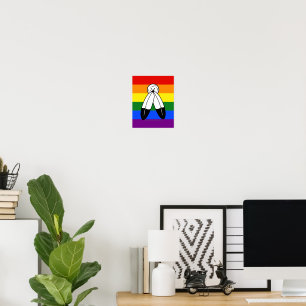 Póster Bandera de orgullo de dos espíritus de SlipperyJoe