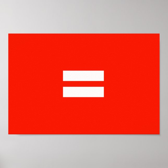 Póster Bandera de Orgullo de Igualdad (Frente)