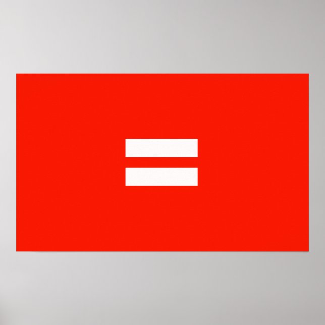 Póster Bandera de Orgullo de Igualdad (Frente)