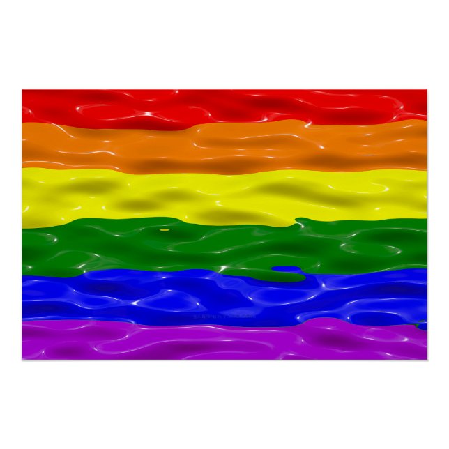 Póster Bandera de orgullo de SlipperyJoe's brillo líquido (Anverso)