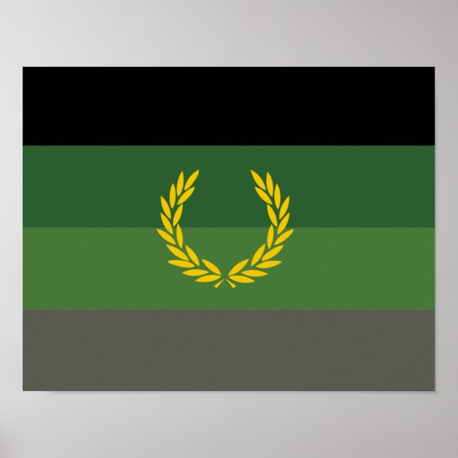 Póster Bandera de orgullo de uniforme militar (Frente)