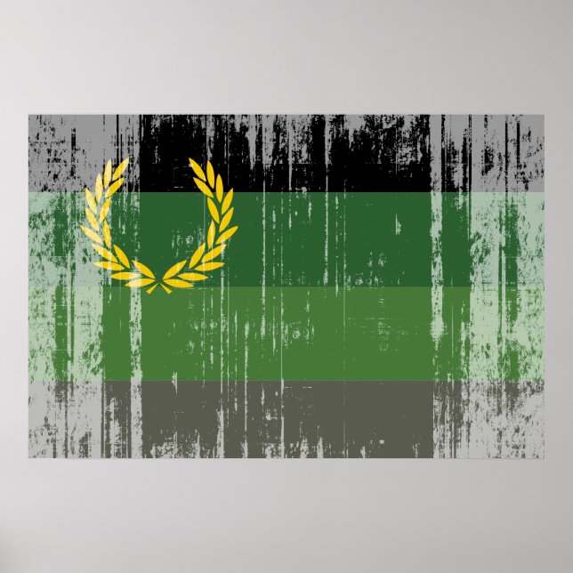 PÓSTER BANDERA DE ORGULLO DE UNIFORME MILITAR (Frente)