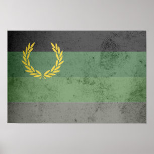 PÓSTER BANDERA DE ORGULLO DE UNIFORME MILITAR