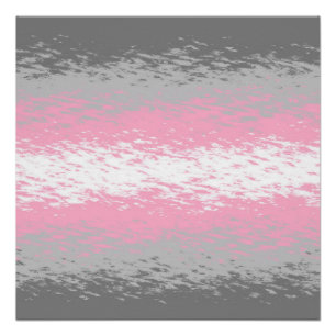 Póster Bandera de orgullo demichica abstracta granulada r