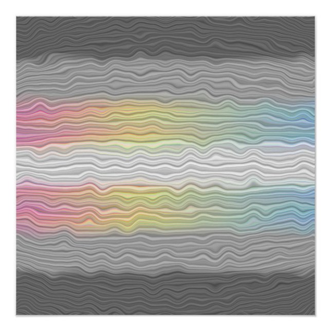 Póster Bandera de Orgullo Demifluid Abstracta Trippy Boho (Anverso)