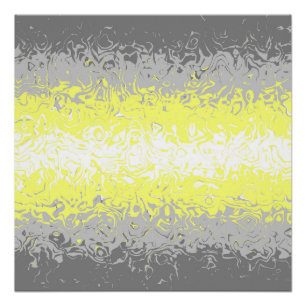 Póster Bandera de Orgullo Demigénero Abstracta Ondulada T