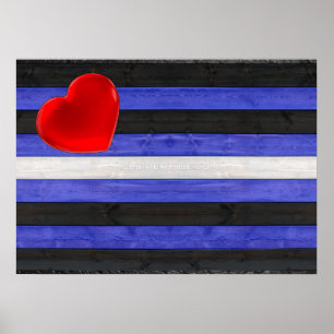 Póster bandera de orgullo gay de cuero de SlipperyJoe's n