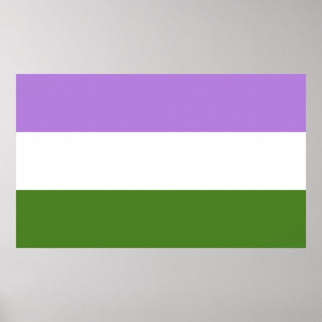 Póster Bandera de orgullo genderqueer (Frente)
