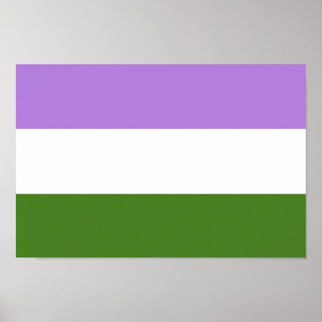 Póster Bandera de orgullo genderqueer (Frente)