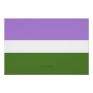 Póster Bandera de orgullo genderqueer de SlipperyJoe lava