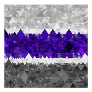 Póster Bandera de orgullo Greygender geométrico retro boh