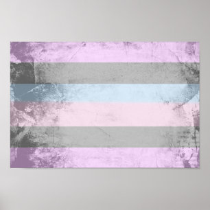 Póster Bandera de orgullo intersexual