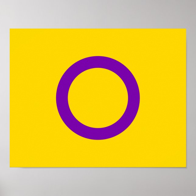 Póster Bandera de orgullo intersexual (Frente)
