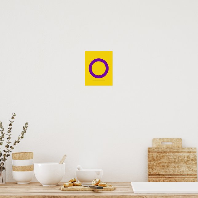 Póster Bandera de orgullo intersexual de SlipperyJoe's fo (Cocina)