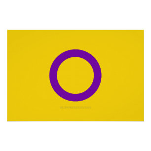 Póster Bandera de orgullo intersexual de SlipperyJoe's fo