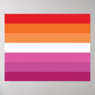 Póster Bandera de Orgullo Lesbiano
