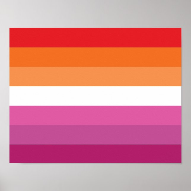 Póster Bandera de Orgullo Lesbiano (Frente)