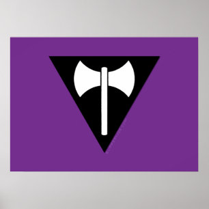 Póster Bandera de orgullo lésbico SlipperyJoe's Labrys ha
