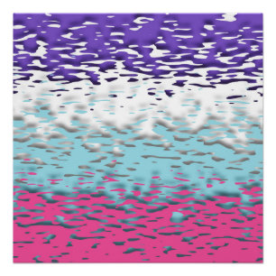 Póster Bandera de orgullo multissexual funky trippy ondul