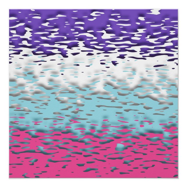 Póster Bandera de orgullo multissexual funky trippy ondul (Anverso)