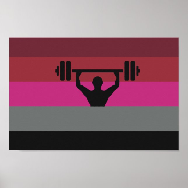 PÓSTER BANDERA DE ORGULLO MUSCULAR (Frente)