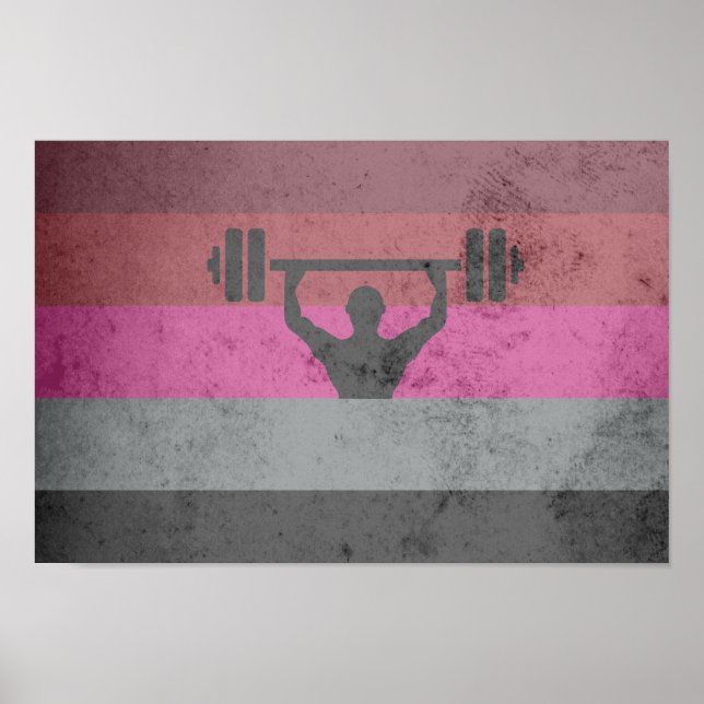 PÓSTER BANDERA DE ORGULLO MUSCULAR (Frente)